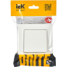 Выключатель 1-клавишный IEK BRITE 10А в сборе ВСР10-1-0-БрБ белый - BR-V10-0-10-K01-F