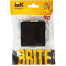 Выключатель 1-клавишный проходной IEK BRITE 10А ВС10-1-6-БрЧ черный - BR-V12-0-10-K02
