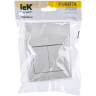 Выключатель 2-клавишный IEK KVARTA ВС10-2-0-КБ-44 10А IP44 белый - KV-V20-10-44-K01