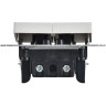 Выключатель 2-клавишный IEK СП BRITE R-V20-1-10-K91 ВС10-2-1-БрАБ 10А с индикацией механизм арктич. белый BR-V20-1-10-K91