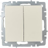 Выключатель 2-клавишный проходной IEK BRITE 10А ВС10-2-6-БрКр бежевый - BR-V22-0-10-K10