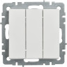 Выключатель 3-клавишный IEK BRITE 10А ВС10-3-0-БрБ белый - BR-V30-0-10-K01