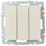Выключатель 3-клавишный IEK BRITE 10А ВС10-3-0-БрКр бежевый - BR-V30-0-10-K10