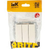 Выключатель 3-клавишный IEK BRITE 10А ВС10-3-0-БрКр бежевый - BR-V30-0-10-K10