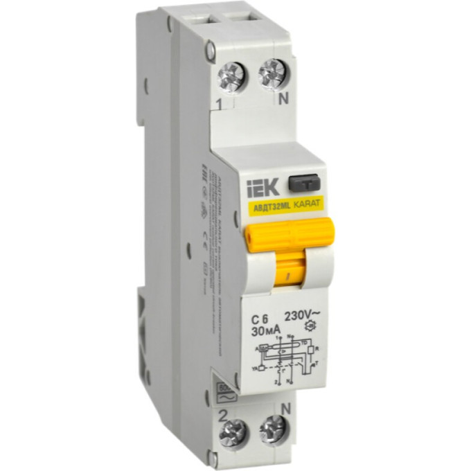 Выключатель автоматический дифференциального тока IEK АВДТ32МL C6 30мА KARAT - MVD12-1-006-C-030