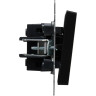 Выключатель жалюзи 10А IEK BRITE ВС10-1-5-БрЧ черный - BR-V15-0-10-K02