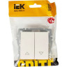 Выключатель жалюзи 10А IEK BRITE ВС10-1-5-БрЖ жемчуг - BR-V15-0-10-K36