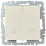 Выключатель жалюзи 10А IEK BRITE ВС10-1-5-БрКр бежевый - BR-V15-0-10-K10