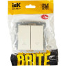 Выключатель жалюзи 10А IEK BRITE ВС10-1-5-БрКр бежевый - BR-V15-0-10-K10