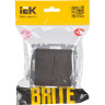 Выключатель жалюзи 10А IEK BRITE ВС10-1-5-БрТБ темная бронза - BR-V15-0-10-K45