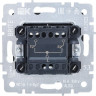 Выключатель жалюзи IEK BRITE 10А ВС10-1-5-БрГ графит