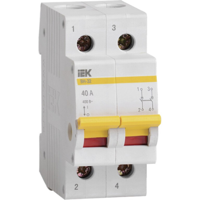Выключатель нагрузки (мини-рубильник) IEK ВН-32 2Р 40А - MNV10-2-040