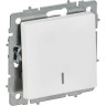 Выключатель проходной 1-клавишный IEK СП BRITE BR-V12-1-10-K91 ВС10-1-7-БрАБ 10А белый